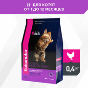 Корм для котят Eukanuba Kitten Healthy Start сбалансиованный сухой, 400 г