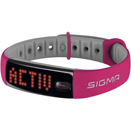 Шагомер электронный Sigma Sport SIGMA ACTIVO, 22912, серо-розовый, Bluetooth коннект
