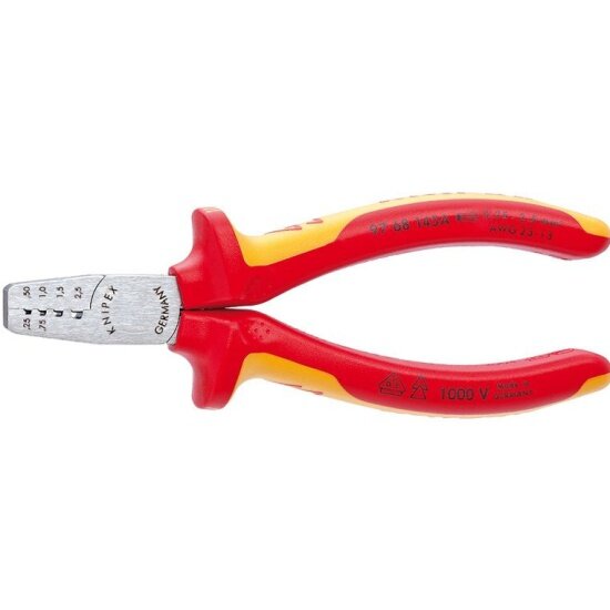 Инструмент для обжима контактных гильз Knipex 9768145 A, 145 mm