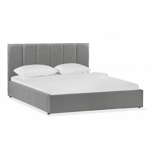 Кровать двуспальная Woodville Афродита-3 160 х 200 см с ПМ рогожка серая 24964₽