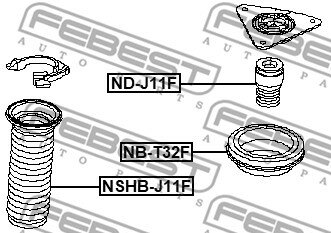 Отбойник переднего амортизатора Febest NDJ11F