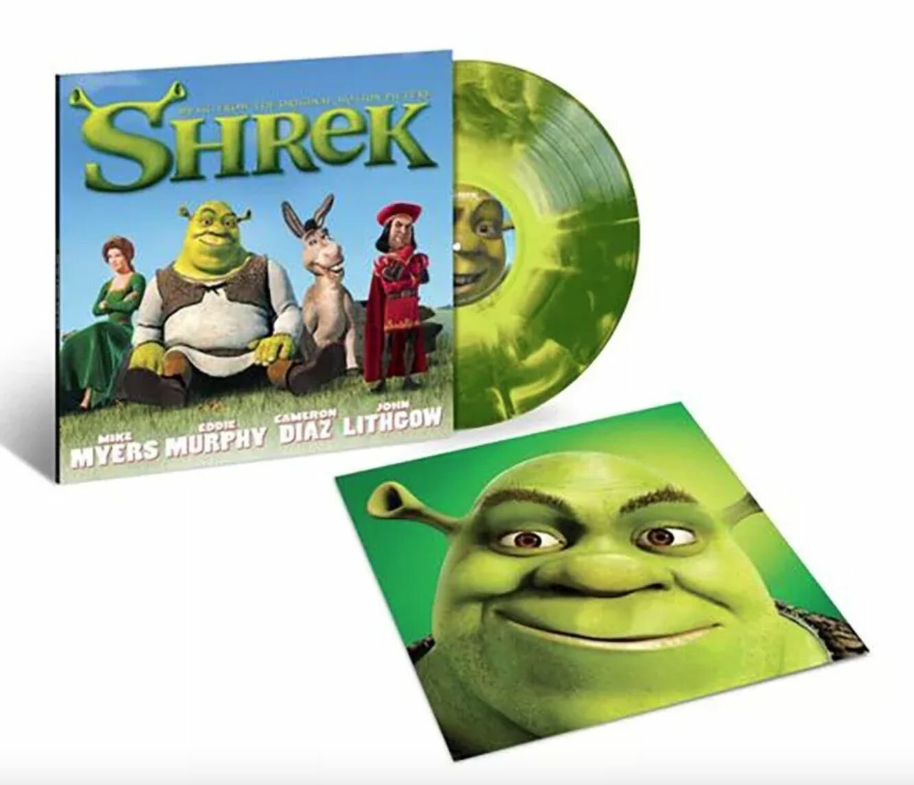 Shrek Music Songs OST (5000шт в мире Swamp Green USA Limited Soundtrack) Цвет: Зеленое Болото, Виниловая Пластинка, Саундтрек Шрэк