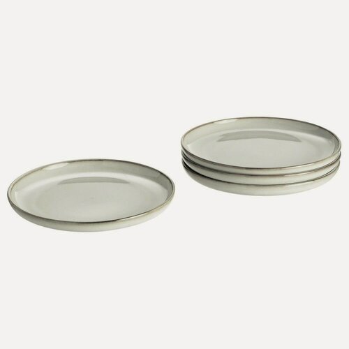 Изображение товара Тарелки икеа GLADELIG, десертные, серые, каменная керамика, диаметр 20см, комплект 4шт