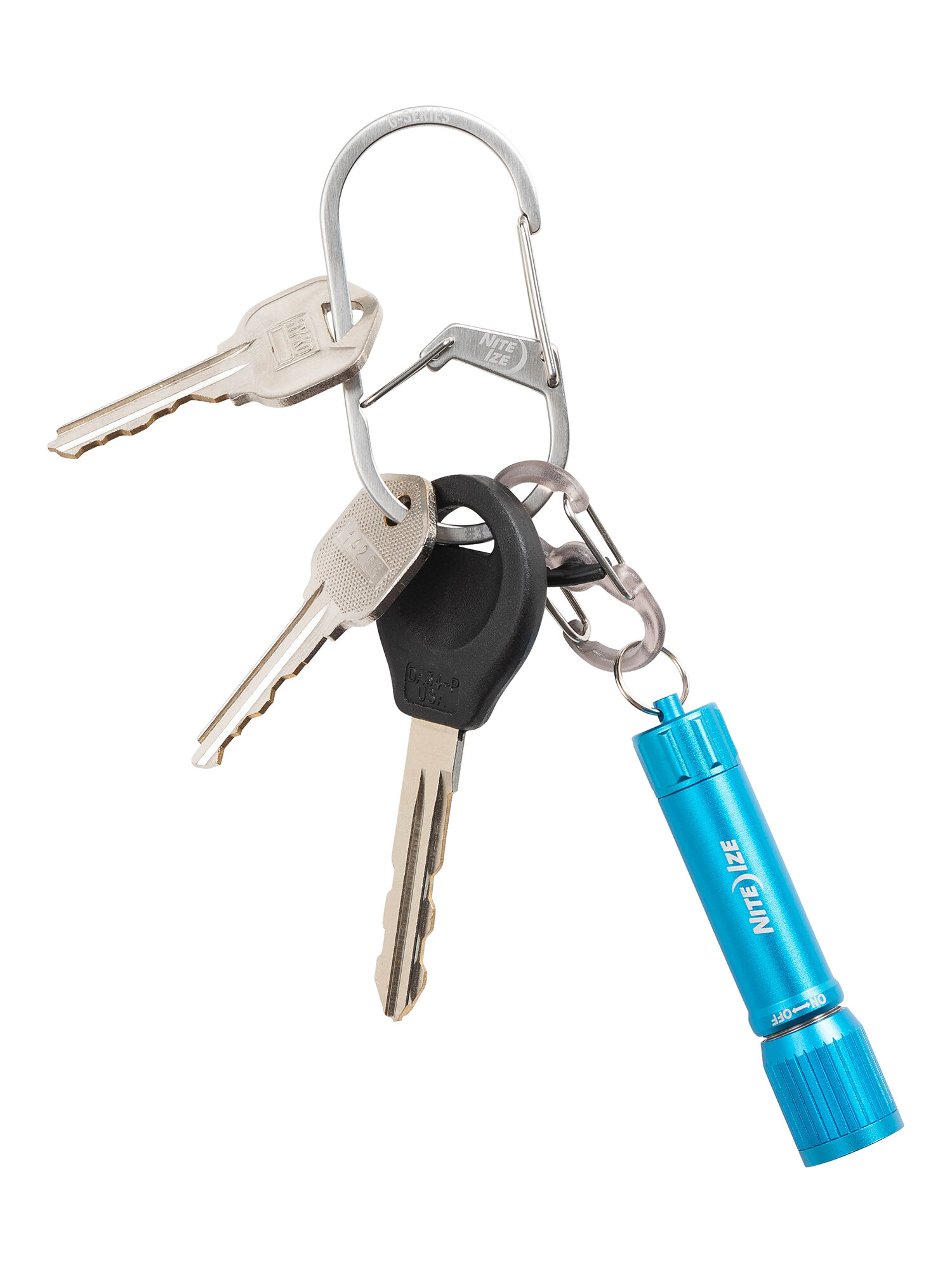 Брелок-карабин Nite Ize, серебряный — фото 1