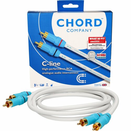 Межблочный аудио кабель Chord Company C-Line 2RCA-2RCA 0.5м, белый