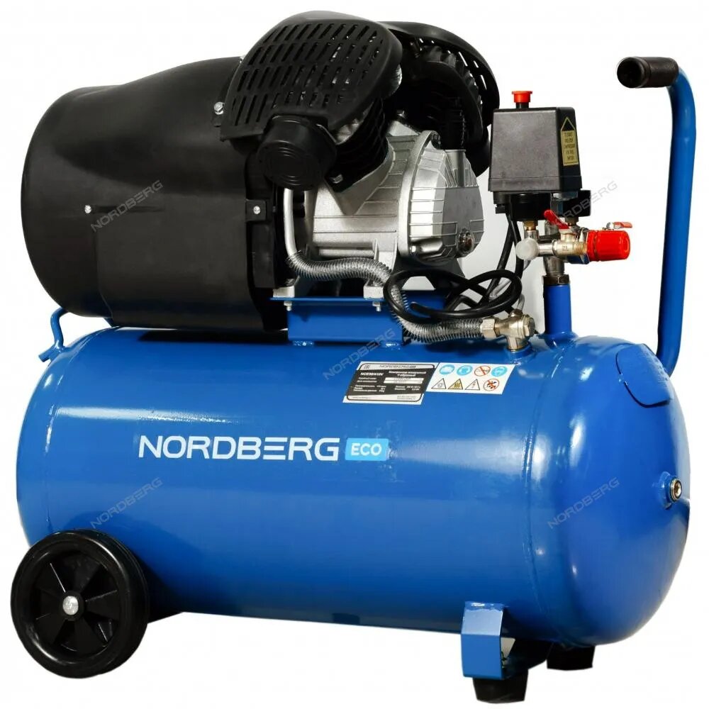 NCE50/410V Компрессор поршневой V-образный 220В, ресив. 50л, 410л/мин NORDBERG NCE50/410V