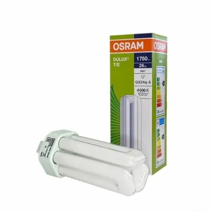 Osram Лампочка GX24q-3 Dulux T/E 4PIN 26w 4000k 1750lm(2 штуки в комплекте)