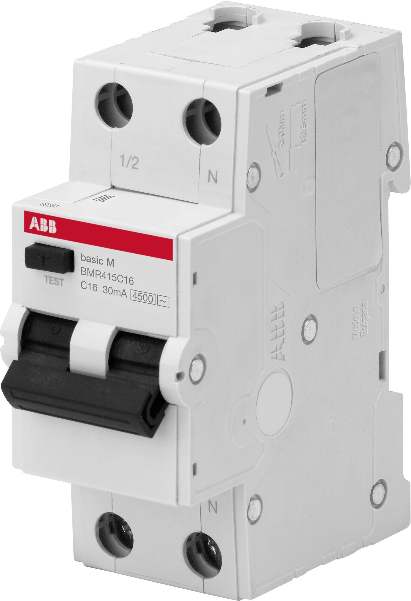 Дифавтомат 32А 1P+N 30мА тип C 4,5кА Basic M BMR415C32 (ABB), арт. 2CSR645041R1324