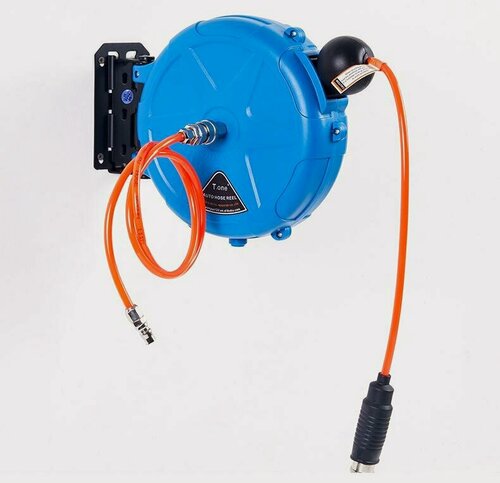 Изображение товара Катушка для шланга, автоматическая, выдвижная, 10м, с поворотным кронштейном