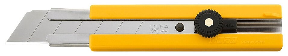 Нож строительный Olfa 25 мм с ломающимся лезвием двухкомпонентный корпус с резиновыми накладками
