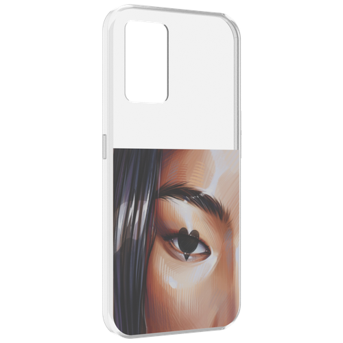 Чехол MyPads зрачок-сердце женский для Oppo K10 4G задняя-панель-накладка-бампер