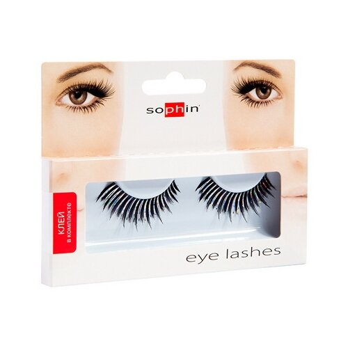 Sophin Накладные ресницы Карнавал 0452 черныйсеребристый 2 шт 2886₽