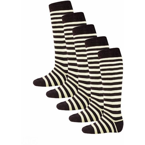 фото Гольфы status, 140 den, 5 пар, размер 23-25, коричневый, бежевый