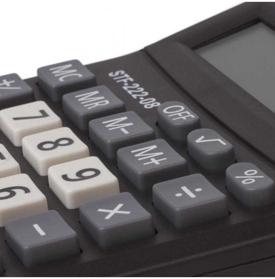 Калькулятор настольный STAFF PLUS STF-222 компактный 138x103 8 разрядов двойное питание