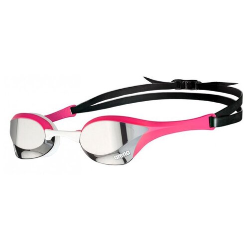 Очки для плавания Arena Cobra Ultra Swipe Mirror Professional, серебристо-розовые , стартовые, не потеющие , зеркальные