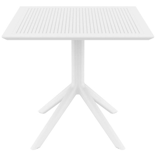 Обеденный стол пластиковый Siesta Contract Sky Table, садовый, 80х80 см, белый