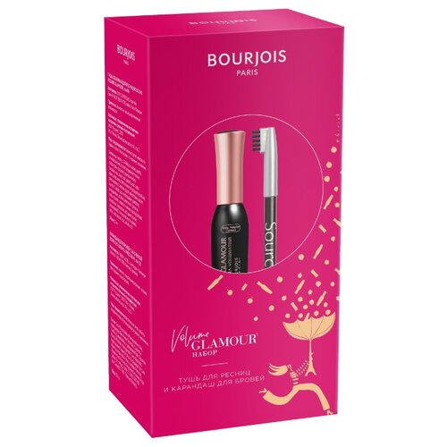 фото Bourjois набор для макияжа volume glamour: тушь для ресниц и карандаш для бровей