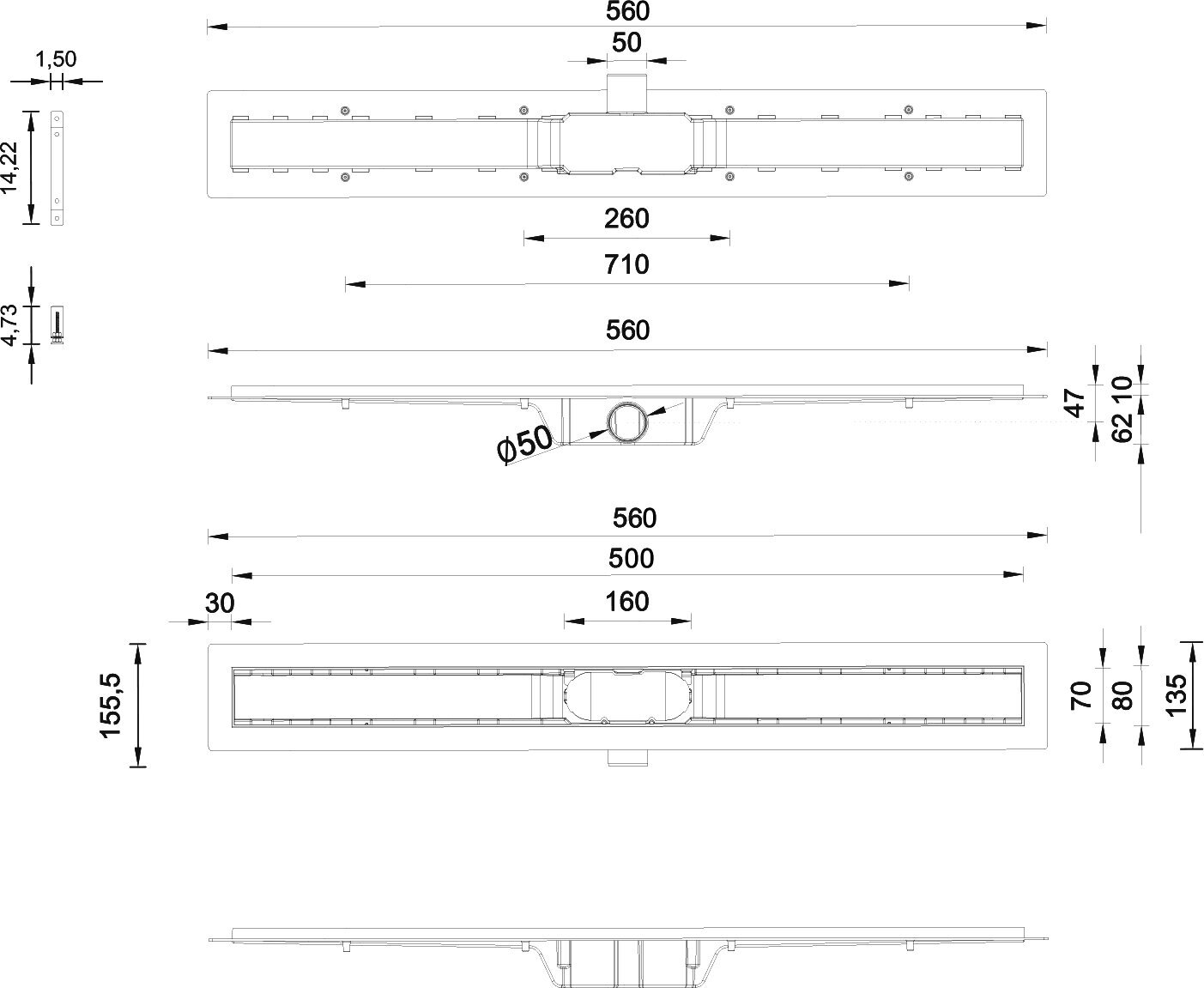 Душевой лоток Styron - фото №2