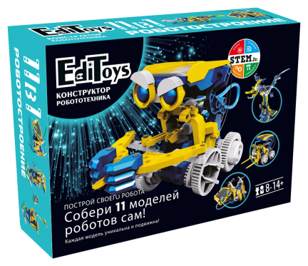 Конструктор EdiToys Робототехник ET11 Роботостроение 11в1