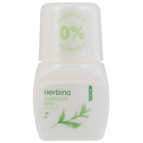 Шариковый антиперспирант HERBINA Шелк, без алюминия и спирта 48 ч, 50 мл