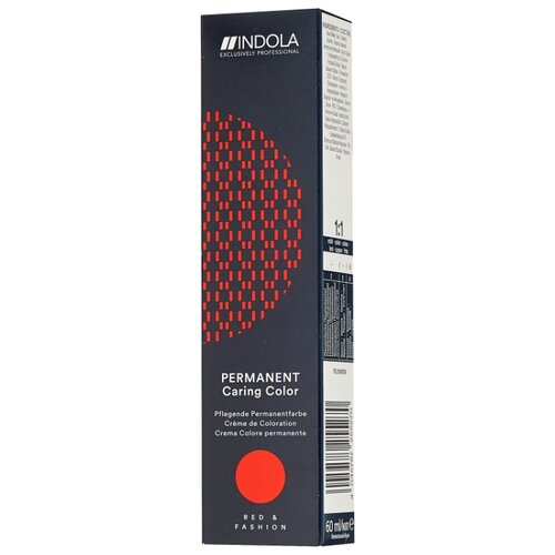 фото Indola Permanent Caring Color Стойкая крем-краска для волос Red & Fashion, 60 мл, 6.66x, Темный русый красный экстра