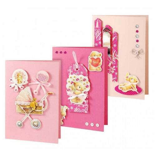 фото 108-sb набор для создания 3-х открыток "мишки" белоснежка