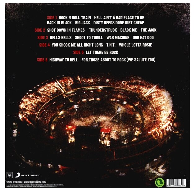 AC/DC Live at River Plate Виниловая пластинка Sony - фото №2