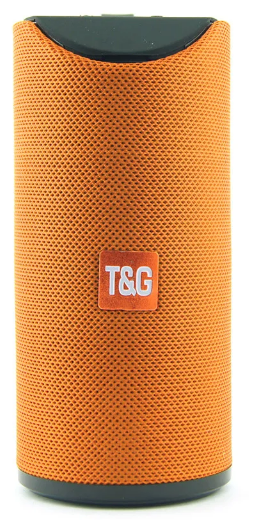 Беспроводная Bluetooth колонка T&G TG-113 (FM, SD, USB, AUX, MIC), оранжевая