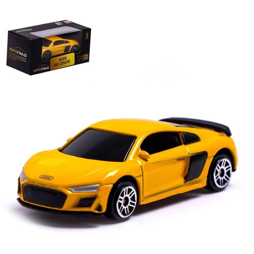 Машина металлическая AUDI R8 COUPE, 1:64, цвет жёлтый