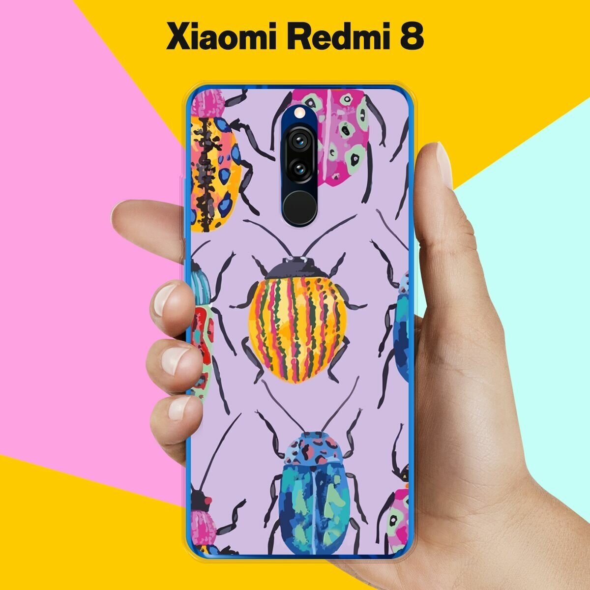Силиконовый чехол на Xiaomi Redmi 8 Жуки / для Сяоми Редми 8