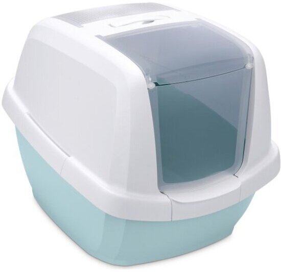 Био-туалет для кошек Imac MADDY, белый/цвет морской волны,62х49,5х47,5 см