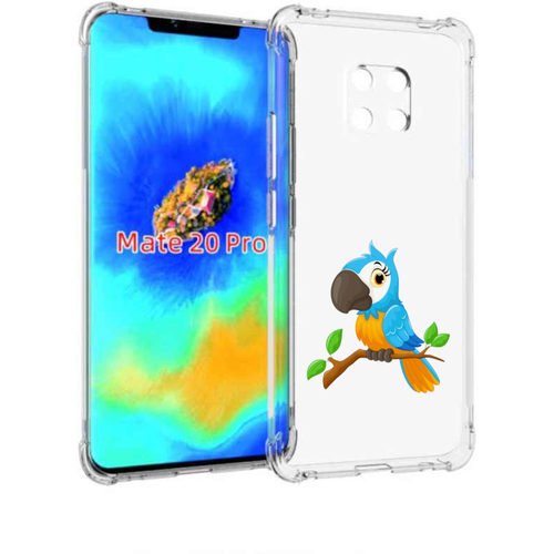 Чехол задняя панель накладка бампер MyPads попугайчик детский для Huawei Mate 20 Pro/Mate 20 RS 6.39