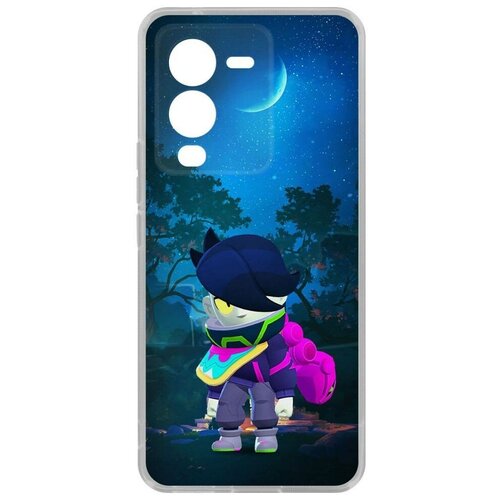 Чехол-накладка Krutoff Clear Case Brawl Stars-Орочи Эдгар для Vivo V25 Pro чехол накладка krutoff clear case brawl stars орочи эдгар для huawei mate 60 pro