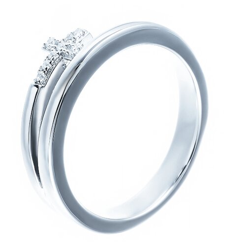 фото Element47 кольцо из серебра 925 пробы с кубическим цирконием ml01715a_ko_001_wg, размер 18.75