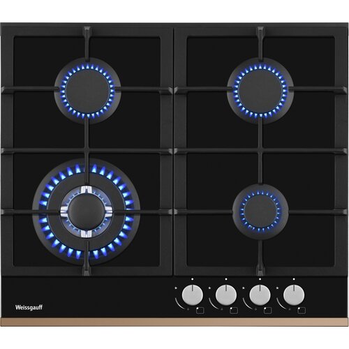 Газовая варочная панель Weissgauff HGG 649 BGRG черный 1810200₽