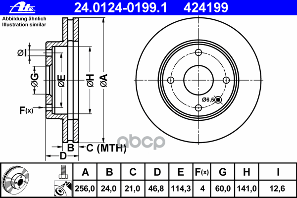 24.0124-0199.1_Диск Тормозной Передний! Daewoo Nubira 1.4/1.6/1.8 03> Ate арт. 24012401991