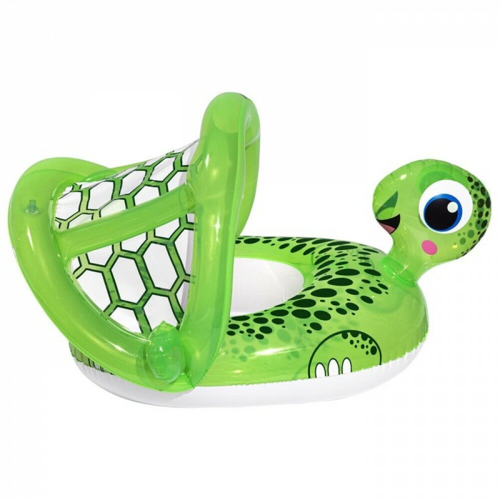 Круг надувной Bestway Floating Turtle Baby Care Seat 34094 BW, зеленый / белый - фотография № 9