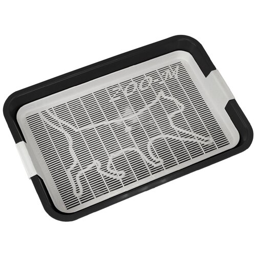 Туалет для кошек ZooM c сеткой большой черный 40 х 26 х 65 см 1 шт 312₽