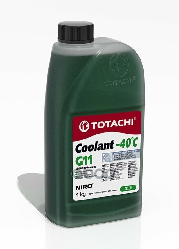 Антифриз Зеленый G-11 Totachi Niro Coolant Green -40C 1Кг TOTACHI арт. 43201