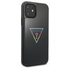 Чехол Guess для iPhone 11 Iridescent glitter Triangle logo Hard PC/TPU Multicol black - изображение