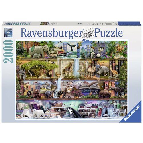 Пазл Ravensburger 2000 деталей: Дикий мир на полке