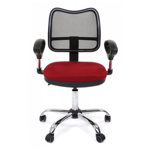 фото Компьютерное кресло chairman 450 chrome офисное, обивка: текстиль, цвет: красный/черный