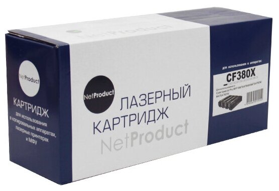 Картридж NetProduct (N-CF380X) для HP CLJ Pro MFP M476dn/dw/nw, №312X, Bk, 4,4K