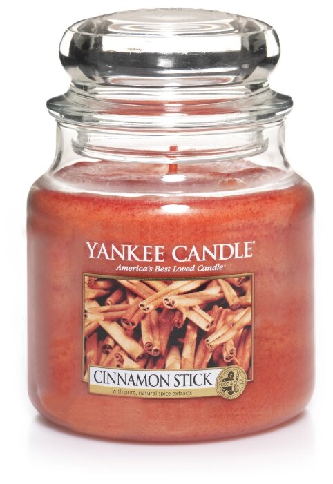 Yankee Candle / Свеча средняя в стеклянной банке Коричная палочка Cinnamon Stick 411 гр/65-90 часов