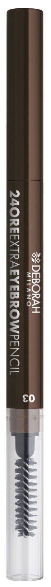 DEBORAH Карандаш для бровей 24Ore Extra Eyebrow Pencil, оттенок 03