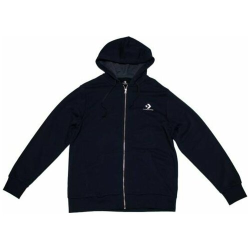 Толстовка Converse Star Chevron Emb Fz Hoodie Ft 10008925467 с капюшоном синяя (L)