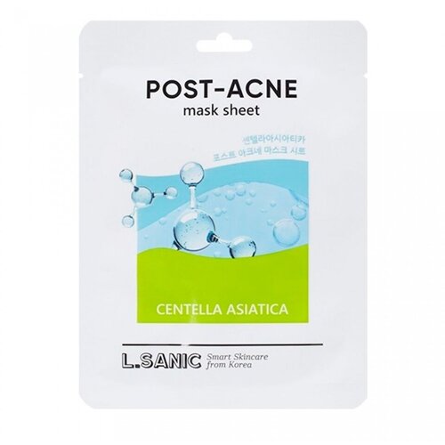 Тканевая маска от постакне с центеллой азиатской [L’Sanic] Centella Asiatica Post-Acne Mask Sheet l sanic тканевая маска с aha bha кислотами для очищения пор 25мл 6 шт