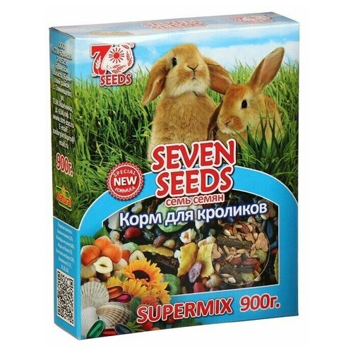 Корм Seven Seeds SUPERMIX Корм для кроликов, 900 г корм для шиншилл seven seeds supermix 900 г