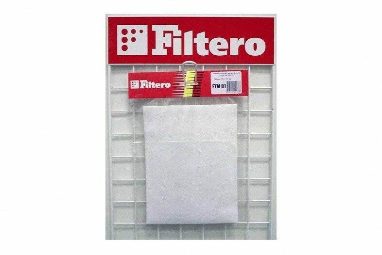 Микрофильтр Filtero FTM 01 универсальный 30х20 см для пылесосов Samsung, LG, Philips, Bosch и др.