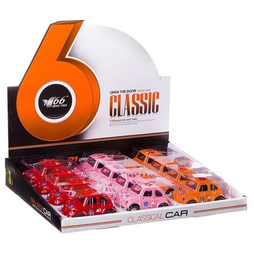 Набор мет. инерц. машин с открыв. дверьми, М1:38, 3 вида, арт. MY66-Q2128.